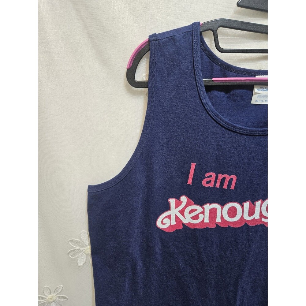 Port & Company Mens XL Blue Tank Top I Am Kenough Summer Lounge Laid-Back Funny - Picture 2 of 12